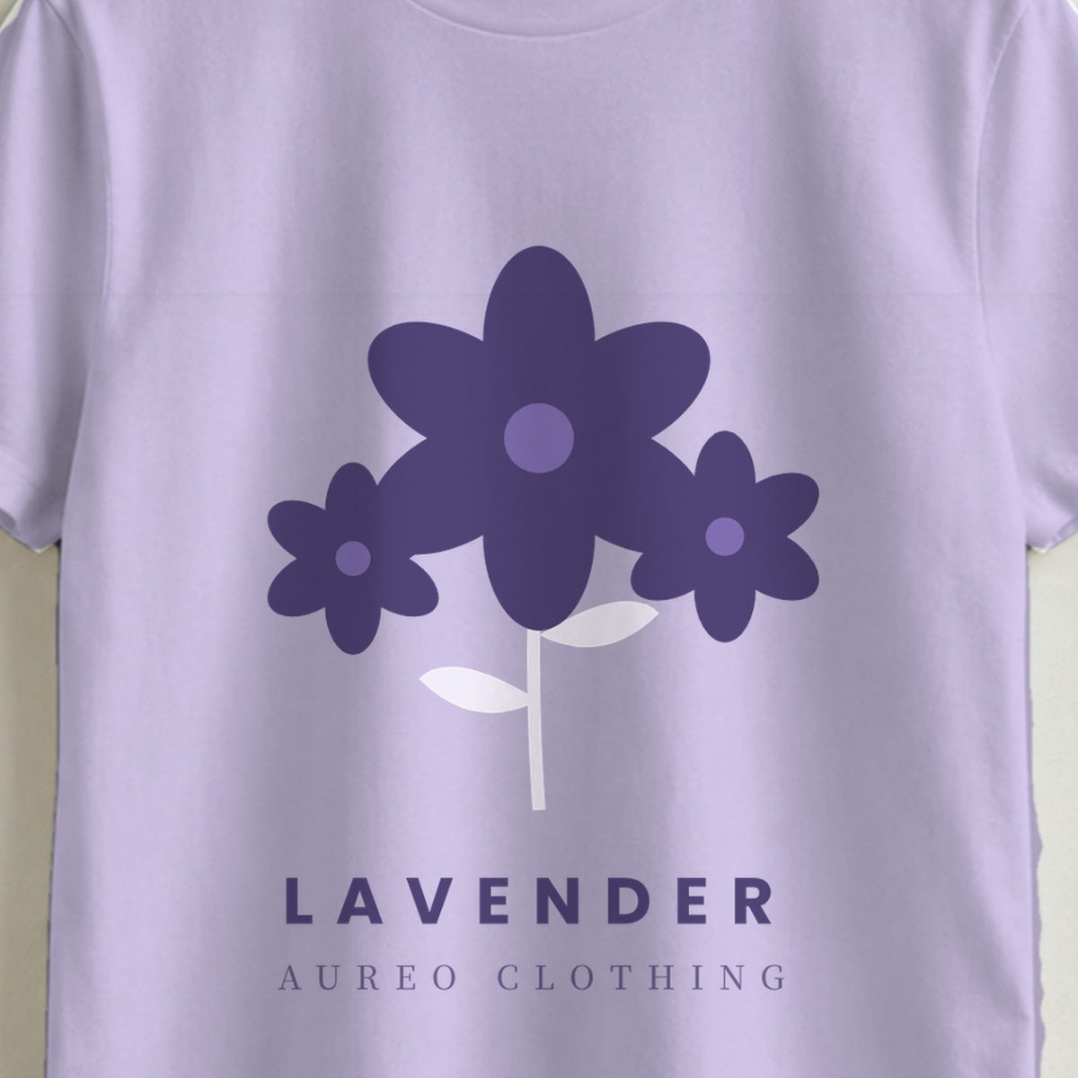 Lavender T-Shirt – Aureo Clothing (Print-Detail)
